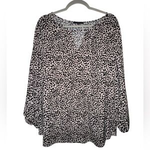 Adriana Papell Leopard Print Women's Top Size 2X Plus Size